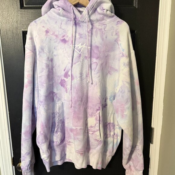 Tops - Handmade Tie Dye Unisex Heavy weight Hoodie Sweatshirt Purple Blue Extra Large
